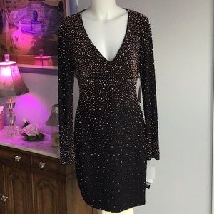 Xscape Black Beaded Dress, NWT Hot, Hot, Hot!  Size 12   FREE SHIPPING!